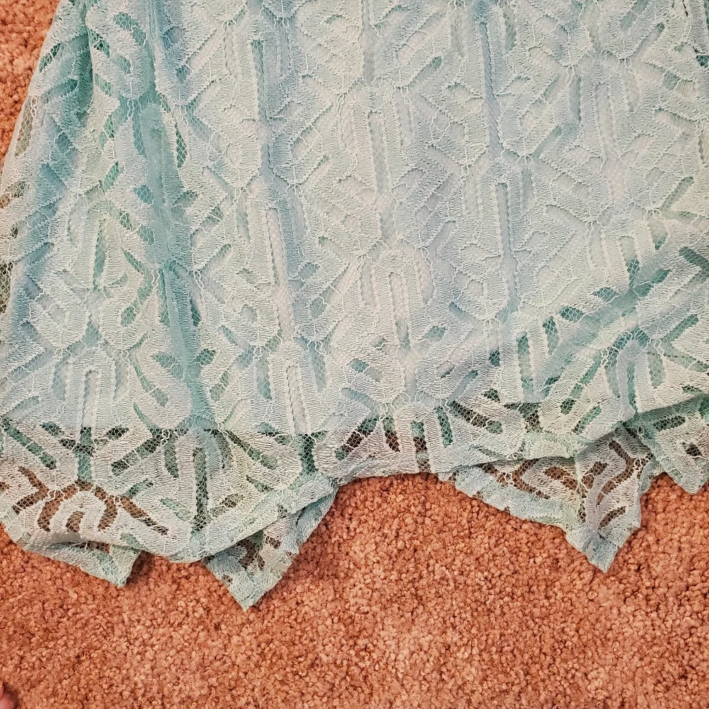 AB Studio Light Blue Lace Dress - Picture 3 of 12